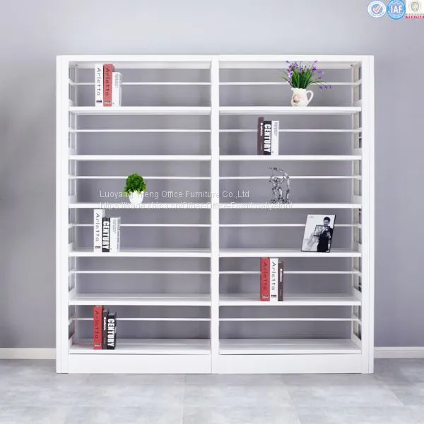White Metal Library Furniture Book Shelf With Modern Design photo-3
