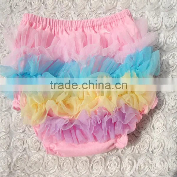 New Arrival High Quality 100%cotton Ruffle Bloomers for Baby Girls photo-5