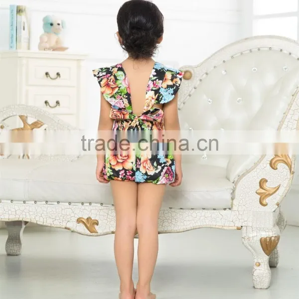 Bulk Wholesale Baby Clothes Kids Floral Bubble Romper photo-3
