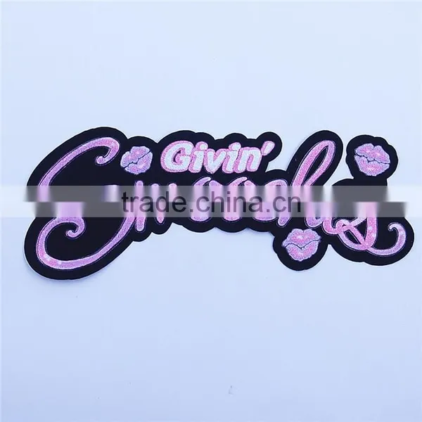 2017 Hot Sales Letter Sequins Patch Applique Embroidery photo-3