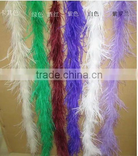 Wholesale Manufacturers Multicolor Decotation Ostrich and Turkey Boa photo-2