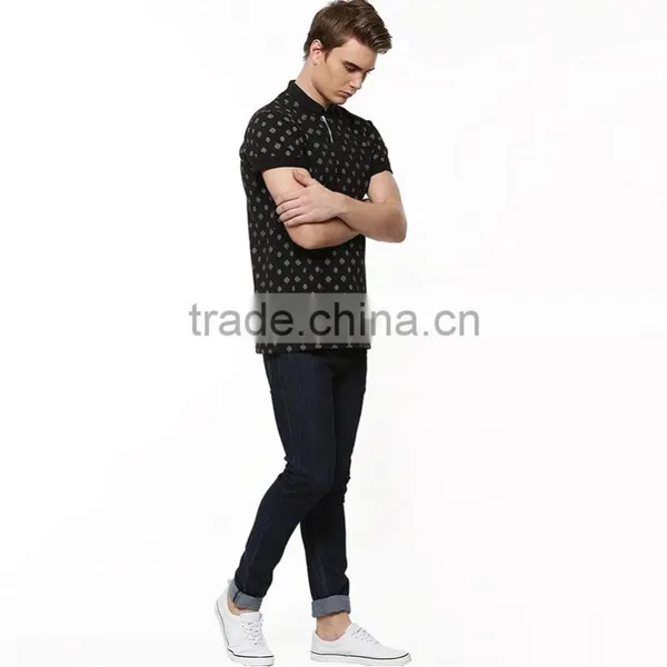 New Trendy White Polo Shirt With Spot Print Knock off Polo Shirts photo-3