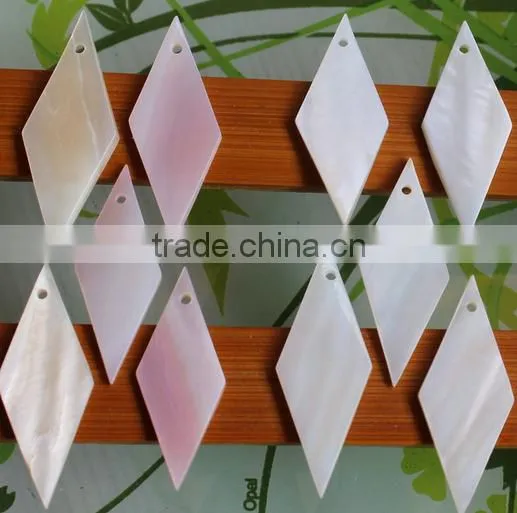 Diy Rhombus Freshwater Shell Charms Pendant for Earrings Wholesale Rhombus Shell Charms Jewelry Componets Accessories photo-3