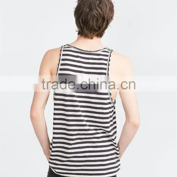 Custom Fashion Stripe Design Man Vests photo-3