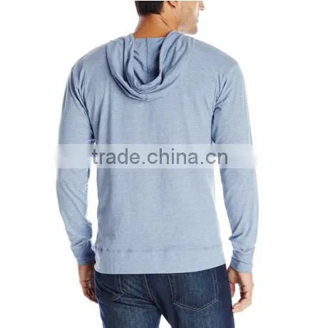 New Style Design Custom Cotton Spandex Solid Color Long Sleeve Hoodie for Men photo-4