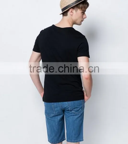 In 2016 Classic Letters Printed Black T-shirts With Short Sleeves photo-3