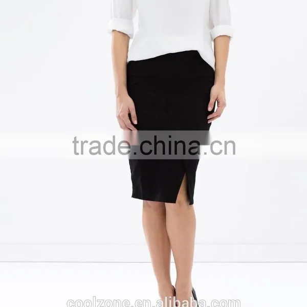 Slim Fit Cutaway Front Ladies Office Wear Wrap Skirt Fashion 2015 photo-2