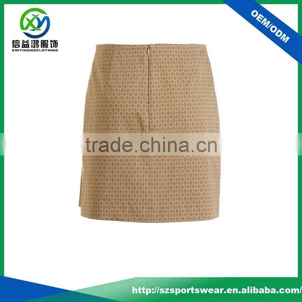 2017 New Design Double Pocket Dry Fit Good Stretch Jacquard Skort/golf Skirt With Sublimation Printing photo-3