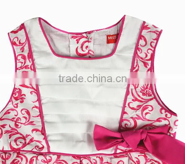 New Model Casual Sleeveless A-line Formal Party Bow Kids Dress photo-3