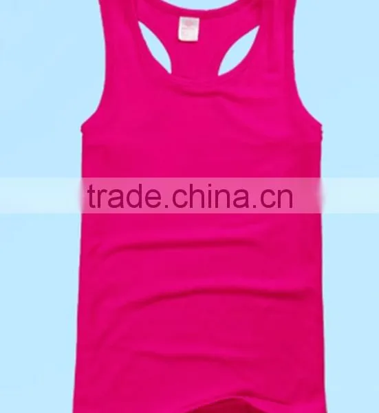 95% Cotton 5% Spandex Fitness Tank Top for Ladies photo-2