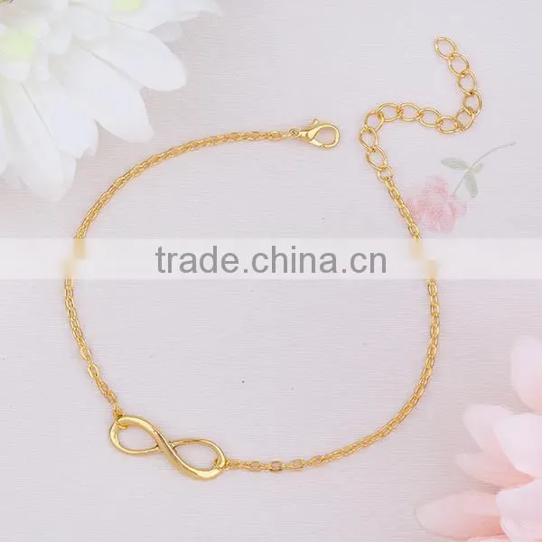 Fashion Jewelry Infinity Symbol Connector Link Cable Chain New Design Fancy Anklet photo-3