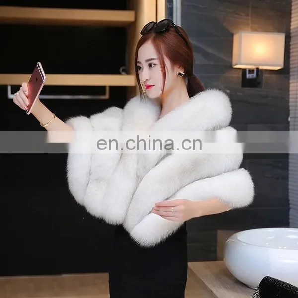 2016 Elegant Beautiful Cheap Women Real Fox Fur Wedding Shawl photo-5