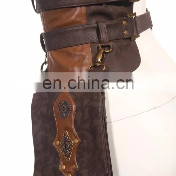 Steampunk Half-corsage - Waist Belt With Removable Details and Pocket