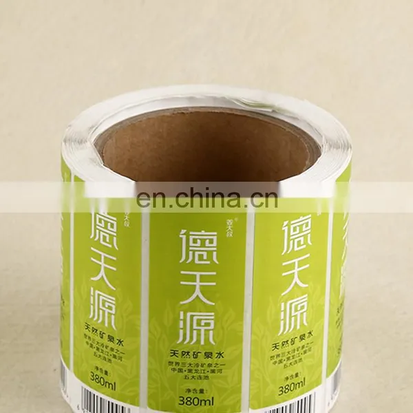 High Quality Custom Colorful Mineral Water Bottle Self Adhesive Stickers photo-5