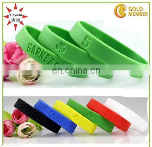 High Quality 220mm Embossed Blue Promotional Wristbands photo-5