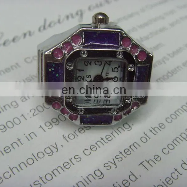 Cheap Fashion Alloy Round Case Ring Watch