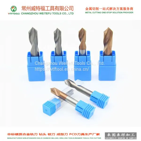 WTFTOOLS Manufacturer Cemented Solid Carbide Center Spot Drilling Bits for Steel and Aluminium Alloy photo-3