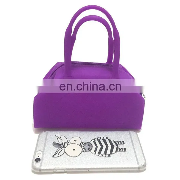 Candy Color Women Waterproof Silicone Mini Tote Coin Purses Hand Carry Money Bags With Zipper photo-4