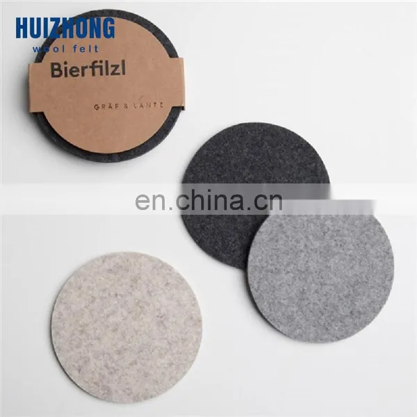 Wool Felt Coasters 100% Felt Die Cutting 5mm Thickness Tea Cup Round Coaster photo-4