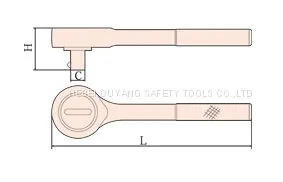 Non-Sparking Tools Ratchet Wrench/Spanner, 1/2 photo-5
