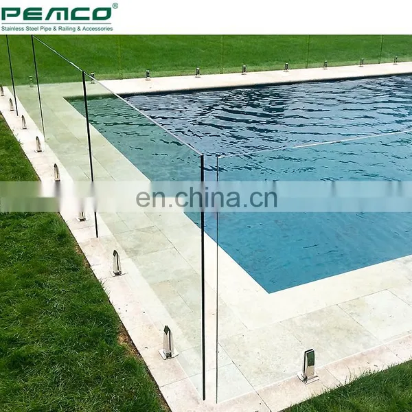 Exterior Deck Swimming Pool 10 12Mm Glass Fence Stainless Steel Glass Railing Designs photo-2