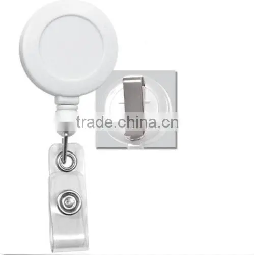 Wholesale Name Tag Retractable Reel ID Badge With Belt Clip Black,White photo-3
