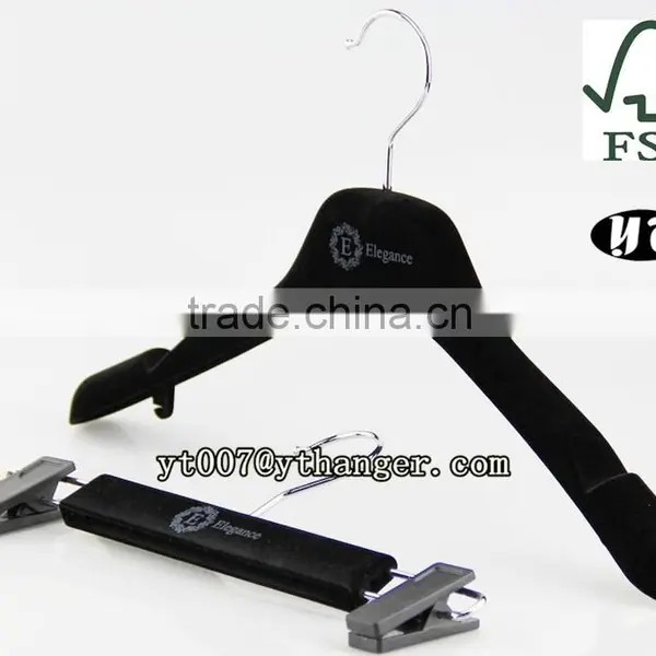 Flocked Hanger,velvet Coated Hanger and Pants Hanger With Clamp