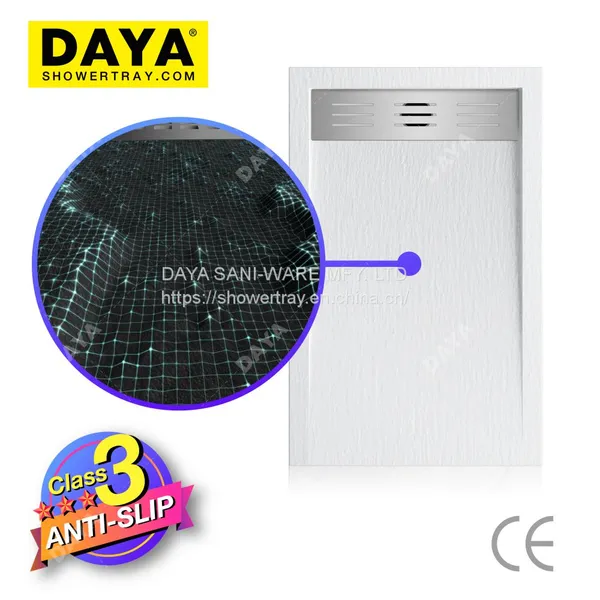 Square Solid Surface Composite Stone Bathroom Base Bath For Shower Tray photo-4