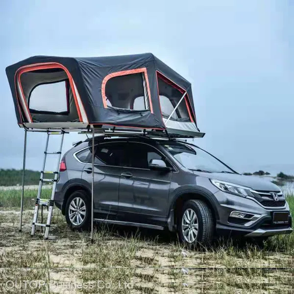 2022 Factory Customized Good Quality Car Aluminum Folding Hard Shell Roof Top Tents for Camping Rooftop Tent 4 Person