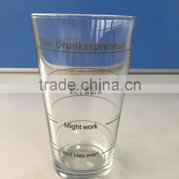 16oz Printing Glass Cup/drinking Glass Cup /beer Glass Cup