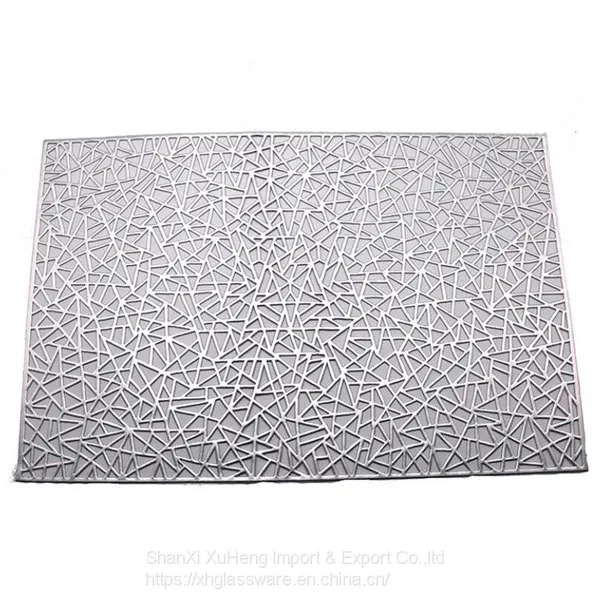 Rectangle PVC Hollow Decorative Mat Thermal Insulation Non-slip Dining Table Creative Western Placemat photo-3