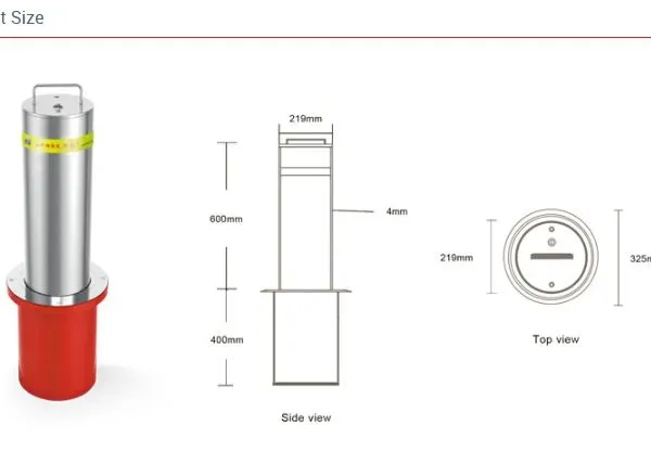 UPARK Heavy Duty Metal Parking Posts Residential Use Private Area Mall Entrance Security Barrier Manual Bollard photo-5