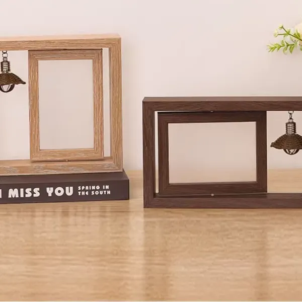 Wooden Pet Memorial Picture Frame With LED Candle Pet Loss Sympathy Photo Frame
