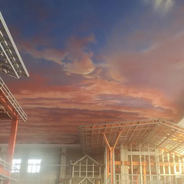 High-altitude Rope Painting in Jingmen, Hubei. Graffiti Murals and Hand-painted Wall Beautification for Cooling Towers, Water Cooling Towers and Chimneys. Wall Painting for Overpasses and Tunnels photo-2