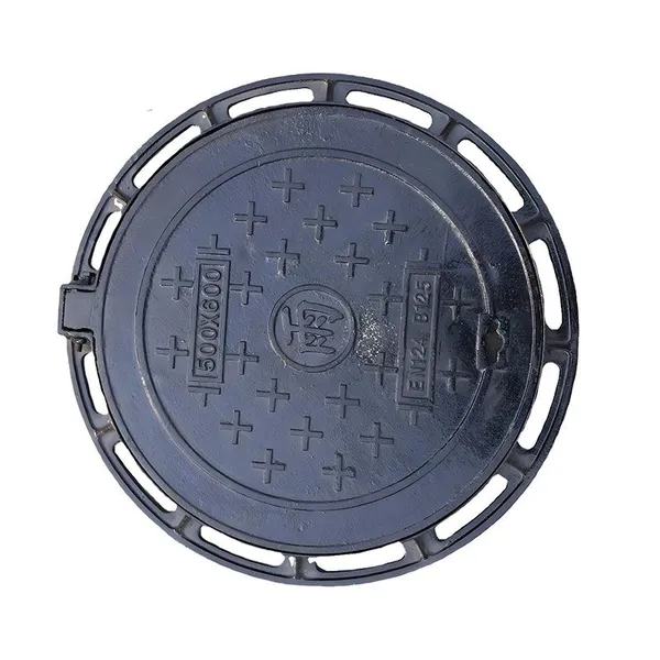 Cast Iron Manhole Cover 500*600mm 600*700mm Round D400 Ductile Iron Manhole Cover photo-5