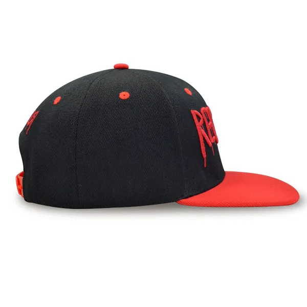 Stylish 5-panel Flat-brim Snapback Hats With Decorative Rope Detail, Embroidery Adjustable Snapback Hat Custom photo-2