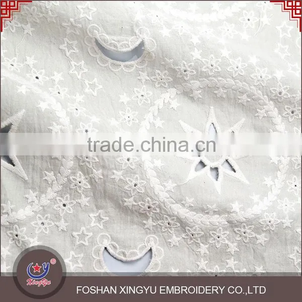 Latest Design Customized Moon and Star Pattern Micro Fiber Polyester Cotton Fabric photo-6