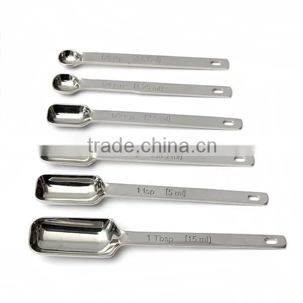 Hot in Stock Fast Delivery Stainless Steel Cooking Measuring Spoons 6 Sets photo-4