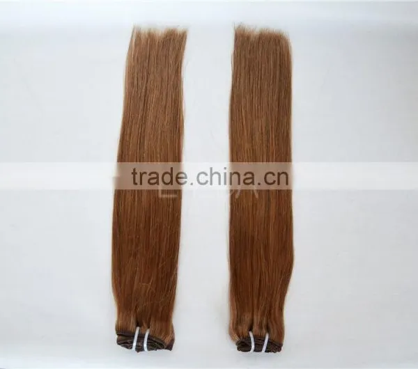 Double Drawn Dark Brown Hair Weave Color #4 Supplier's Choice photo-5