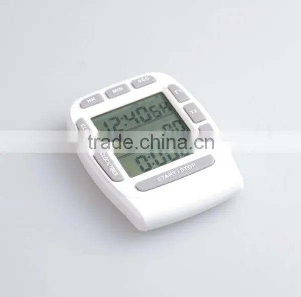 KTOO1 Kitchen timer three chanal timer with clock countup countdown digital