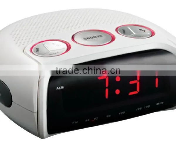 Customised Design PLL Dual Alarms Light Rim Clock Radio photo-2