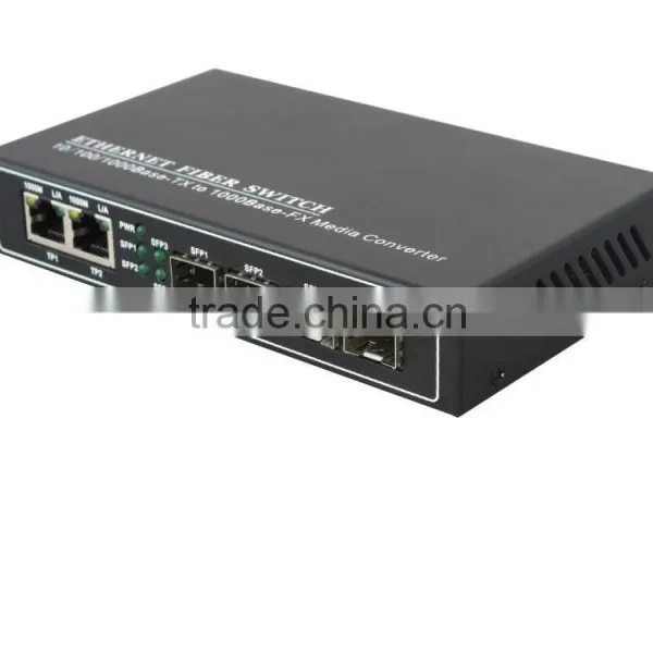 Hot Selling Gigabit Ethernet Optical Fiber Switch 2 Rj45 Ports & 4sfp Sockets photo-3