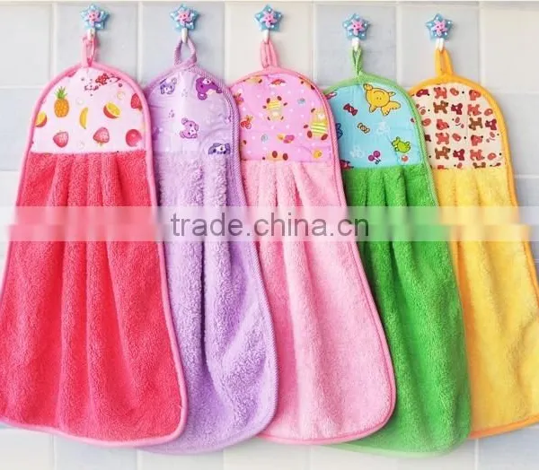 Factory Sale Directly Client Design Coral Fleece Hand Towel Stock photo-2