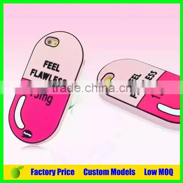 Wholesale Capsule Custom Silicone Mobile 3d Phone Case for Iphone 5 6 6plus Cell Phone Back Cover Case photo-4