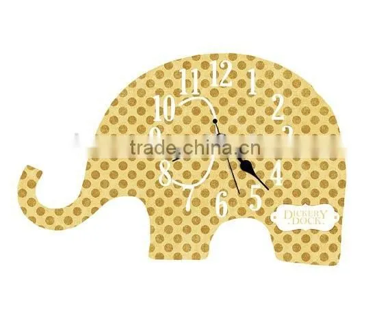 New Design Elephant Style Wooden Wall Clock photo-3