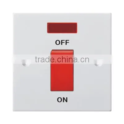 45A Cooker Switch 3*3 With ON/OFF Light