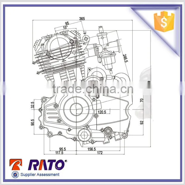 RW163FMK(CBP180) High Quality 180cc Motorcycle Engine Wholesale