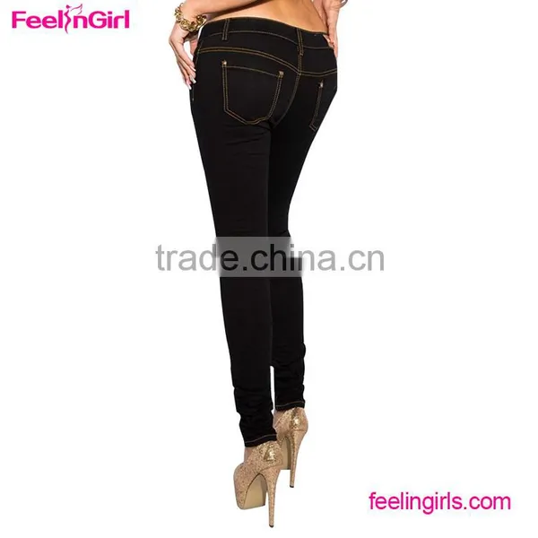 Black Fashion Pants Jeans Women Factory Price Quality Choice photo-4