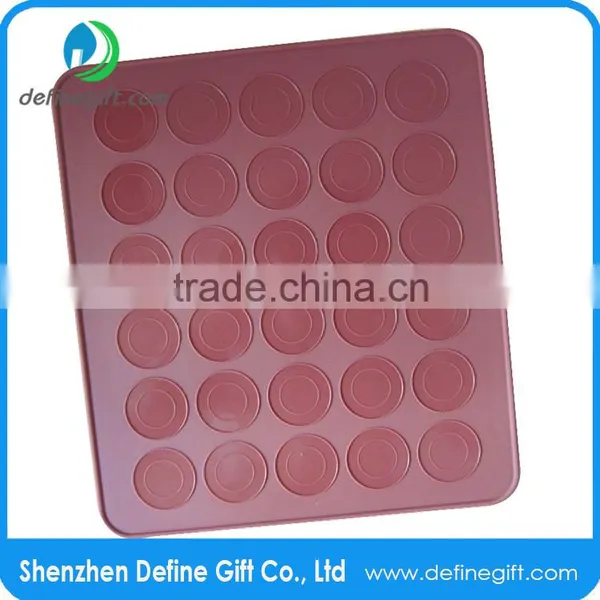 FDA BPA Free 30 Circles Small Size Round Silicone Macaron Baking Mat photo-3