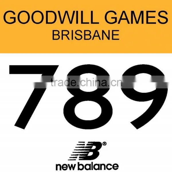 Different Size Waterproof Tear Proof Outdoor Sport Events Tyvek Custom Running Marathon Bib Numbers Quality Choice